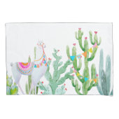 Kussen Hoesjes Boho Llama Bohemian Cacti Desert Fl Kussensloop (Voorkant-Links)