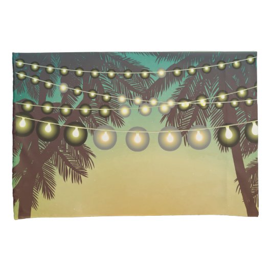 Kussen Hoesjes Strand Zonsondergang Palmbomen Stri Kussensloop (Voorkant-Rechts)