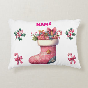 Kussen met Accent - Gepersonaliseerd Roze Kerstacc