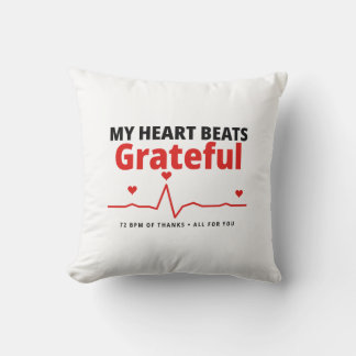 Kussen met dankbaar hart - romantisch cadeau