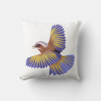kussen met een vliegende vogel kleurrijke vlucht