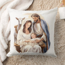 Kussen met geboorte van Jezus-Christus