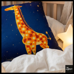 Kussen met giraffe-droomlandschap
