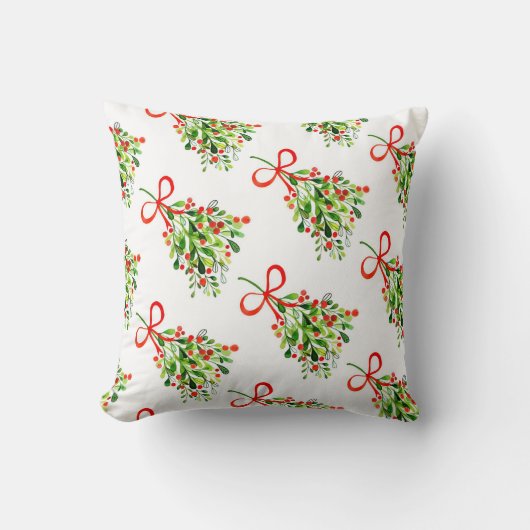 Kussen met Kerstmis-mistletoe (Voorkant)