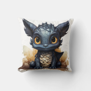 Kussen met knuffelbabydraak Whimsische fantasie