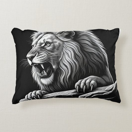 Kussen met Lion Design en een offerte (Voorkant)