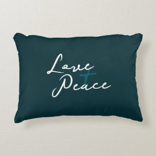 Kussen met 'Love & Peace'-accent