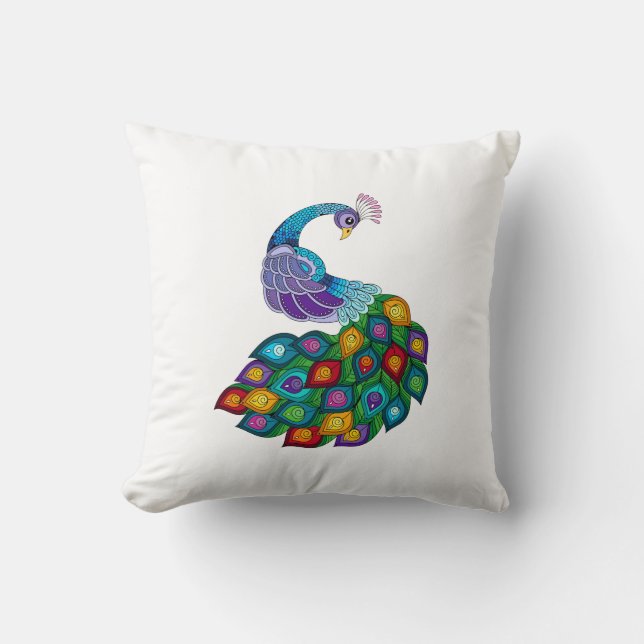 Kussen met Peacock patroon (Voorkant)