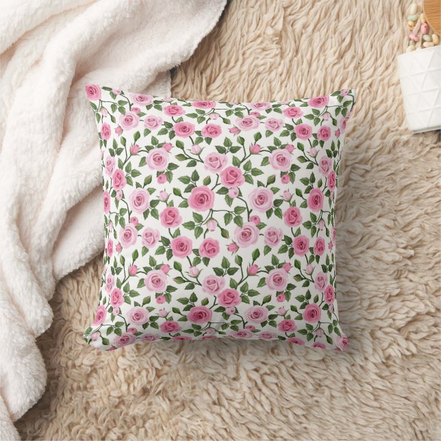 Kussen met roze rozen (Deken)