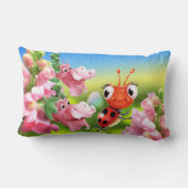 Kussen met schattig lieveheersbeestje en vriendeli (Achterkant)