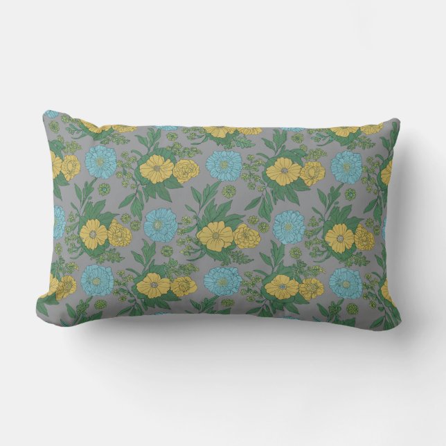 Kussen met vintage botanische print (Voorkant)