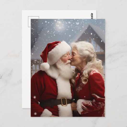 Kussen Mr en Mrs Sinterklaas Briefkaart (Voorkant / Achterkant)