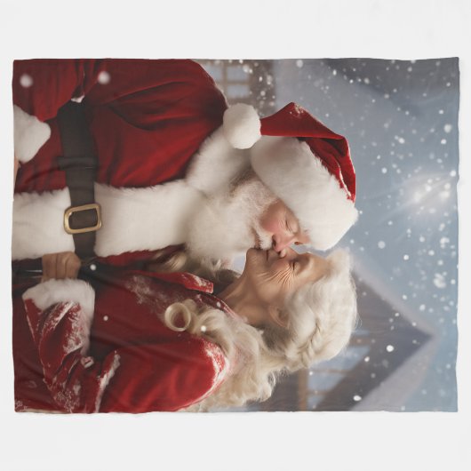 Kussen Mr en Mrs Sinterklaas Fleece Deken (Voorkant (Horizontaal))
