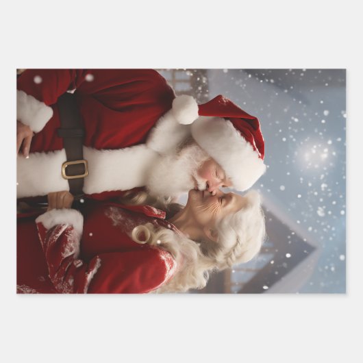 Kussen Mr en Mrs Sinterklaas Inpakpapier Vel (Voorkant)