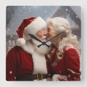 Kussen Mr en Mrs Sinterklaas Vierkante Klok (Voorkant)