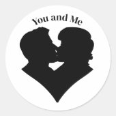 Kussen Paar Valentijnsdag Ronde Sticker (Voorkant)
