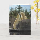 Kussen Polar Beren Kaart (Gele Bloem)