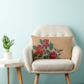 Kussen - Rode Hibiscus bloemen (Stoel)