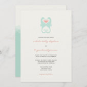 Kussen Seahorses Liefde Harten Strand Zomer Bruilo Kaart (Voorkant / Achterkant)