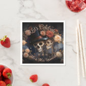 Kussen Skulls Laten we bruiloft servetten vieren (Insitu)
