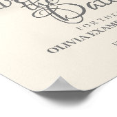 Kussen Trouwpaar in Monochroom Poster (Hoek)