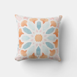 Kussen van Marokkaanse stijl, blauw en oranje