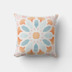 Kussen van Marokkaanse stijl, blauw en oranje