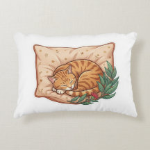 Kussen voor comfortabele slaap met kat ontwerp