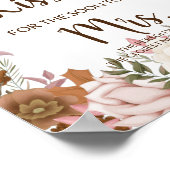 Kussen voor spoedig mevrouw Boho Herfst Bruidsdouc Poster (Hoek)