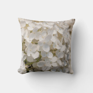 Kussen, witte bloemen kussen
