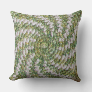 Kussen - Witte en Groene Spiralen