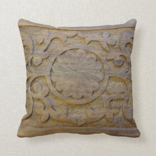 Kussens Gestructureerd Teakhout Scroll Design