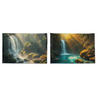 Kussens met een kalmerende waterval kussensloop