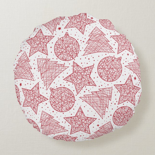 Kussens voor de rode en witte kerstronde (Achterkant)