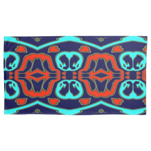 Kussensloop, Een kleurrijke all over print Kussensloop (Voorkant-Links)