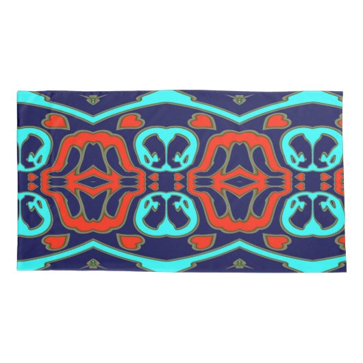 Kussensloop, Een kleurrijke all over print Kussensloop (Achterkant-Links)