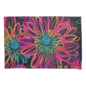 Kussensloop Neon roze bloemen (Voorkant)