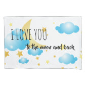Kussensloop Set-I Love You To The Moon en terug (Voorkant-Links)