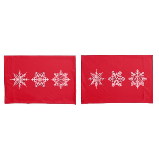 Kussensloop Set-Snowflakes (Voorkant-Set)