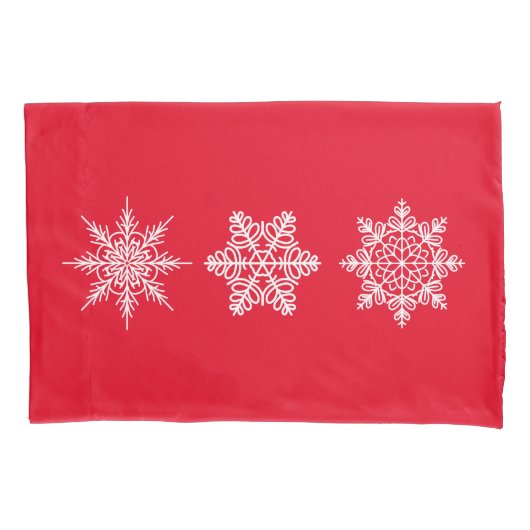 Kussensloop Set-Snowflakes (Voorkant-Links)