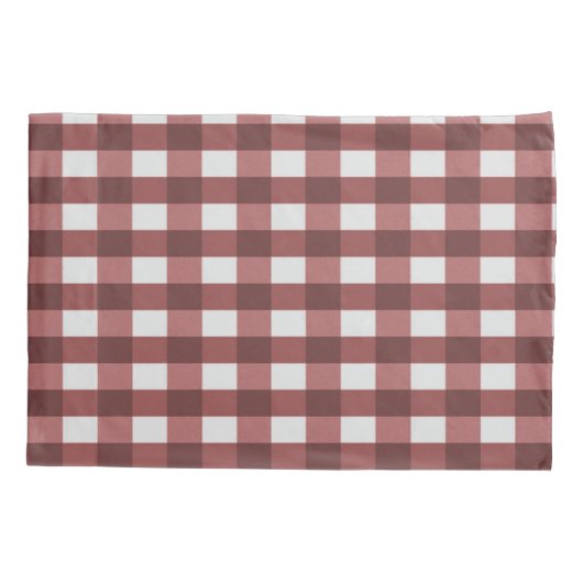 Kussensloop van rode buffelmonogram (Achterkant)