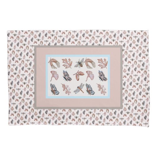 Kussensloop voor Girls natuur print perziken (Voorkant)