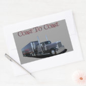 Kust aan de kust rechthoekige sticker (Envelop)