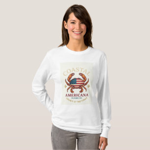 Kust-Amerikaanse Krab Lange Mouwen T-shirt