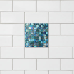 Kust Aqua Blauwe Glasmozaïek Tegeltje