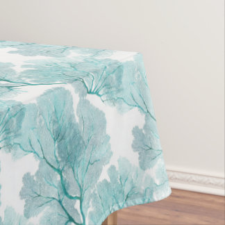 Kust Aqua Blue Coral Zee Fans Tafelkleed