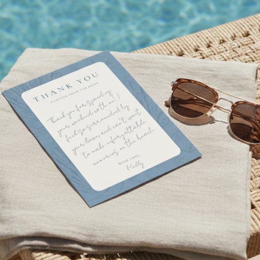 Kust Bachelorette Bedankbrief Kaart