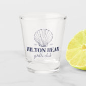 Kust Bachelorette Feest Schelp Shotglas Shot Glas (Voorkant)