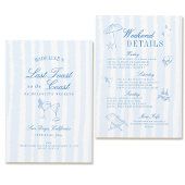 Kust Bachelorette Laatste Toast Hand getrokken str Kaart