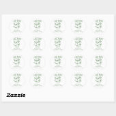 Kust Bachelorette Moderne Cocktail Party Groen Ronde Sticker (Vel)